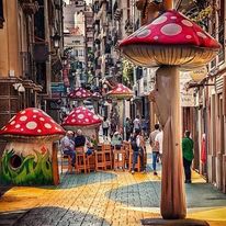 Street of Mushrooms in Alicante