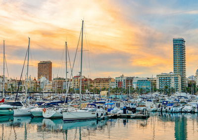 Alicante Harbour and waterfront promenade