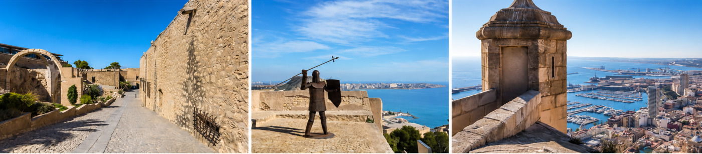 Highlights and views of Santa Bárbara Castle in Alicante