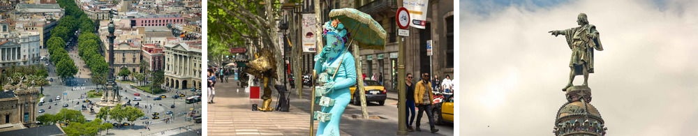 Una de las principales atracciones de Barcelona - La Rambla 