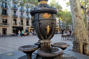 Canaletes Fountain on Las Ramblas