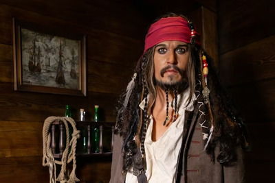 Figura de Jack Sparrow en el museo de Barcelona