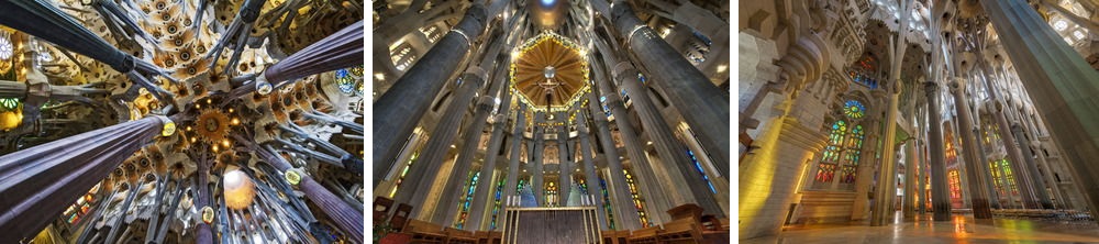 Dentro de la Sagrada Familia