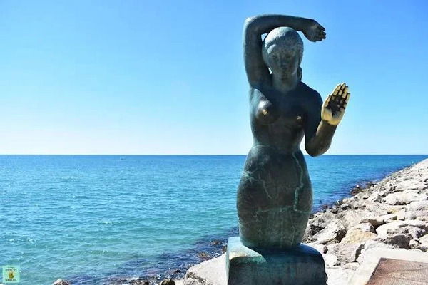 Mermaid sculpture in Sitges