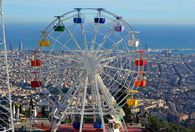 Parque de atracciones en la montaña Tibidabo