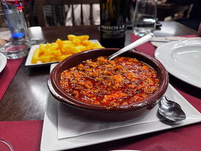 Traditional Madrid cuisine served in local taverns
