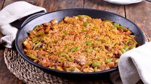 Traditional dish of Valencia -  paella Valenciana