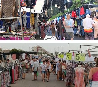 Mercadillos en las ciudades de la provincia de Alicante