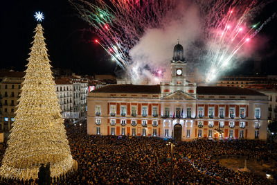 Nochevieja en Puerta del Sol, Madrid