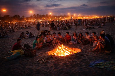 Hogueras durante la Noche de San Juan