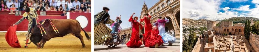 Flamenco, bullfighting, palaces in Spain