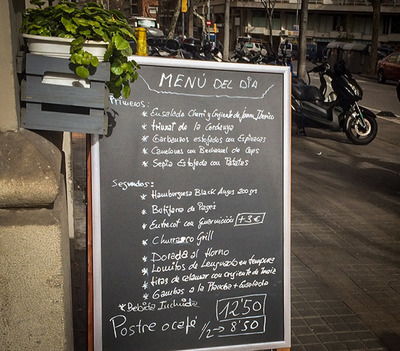 Menu del día in Spain