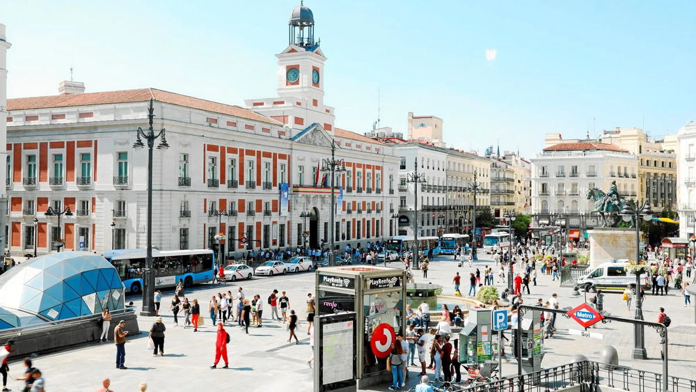 Puerta del Sol Square, a landmark in Madrid