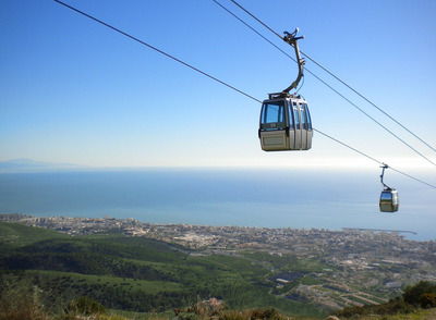 Benalmádena cable car with views over the Costa del Sol