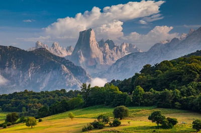 Parque natural de los Picos de Europa en España