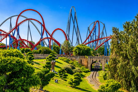 Vista panorámica de PortAventura World en España
