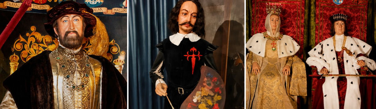 Historical figures at the Madrid Wax Museum