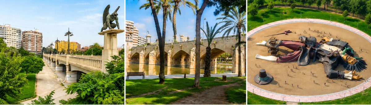 Lugares de interés del Jardín del Turia en Valencia