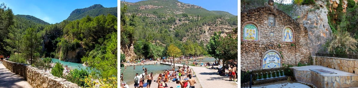 Swimming in the spring Swimming in the Montanejos thermal spring